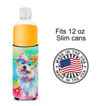 Load image into Gallery viewer, Westie Hippie Dawg Slim Can Huggers – Fun, Functional Drink Coolers for Every Occasion
