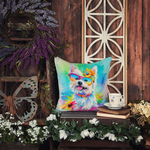Load image into Gallery viewer, Westie Hippie Dawg Throw Pillow - 14x14 Decorative Pillow – Art for Your Home &amp; Patio