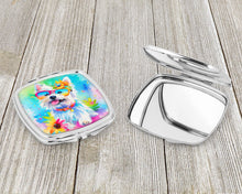Load image into Gallery viewer, Westie Hippie Dawg Compact Mirror – Stylish Purse Mirror with Artistic Covers