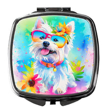 Load image into Gallery viewer, Westie Hippie Dawg Compact Mirror – Stylish Purse Mirror with Artistic Covers