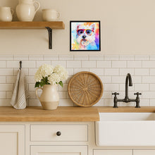 Load image into Gallery viewer, Westie Hippie Dawg Framed Metal Print