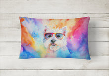 Load image into Gallery viewer, Westie Hippie Dawg Fabric Decorative Pillow