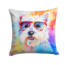 Load image into Gallery viewer, Westie Hippie Dawg Throw Pillow - 14x14 Decorative Pillow – Art for Your Home &amp; Patio