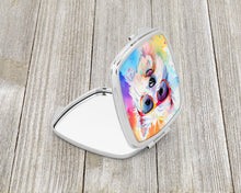 Load image into Gallery viewer, Westie Hippie Dawg Compact Mirror – Stylish Purse Mirror with Artistic Covers