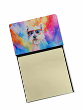 Load image into Gallery viewer, Westie Hippie Dawg Sticky Note Holder- Refiilable Desk Accessory Note Pad