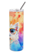 Load image into Gallery viewer, Westie Hippie Dawg Stainless Steel Skinny Tumbler