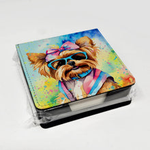 Load image into Gallery viewer, Yorkshire Terrier Hippie Dawg PU Leather Note Paper Holder