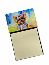 Load image into Gallery viewer, Yorkshire Terrier Hippie Dawg Sticky Note Holder- Refiilable Desk Accessory Note Pad