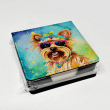 Load image into Gallery viewer, Yorkshire Terrier Hippie Dawg PU Leather Note Paper Holder