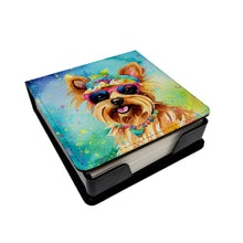 Load image into Gallery viewer, Yorkshire Terrier Hippie Dawg PU Leather Note Paper Holder
