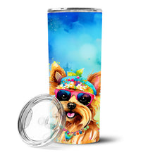 Load image into Gallery viewer, Yorkshire Terrier Hippie Dawg Stainless Steel Skinny Tumbler