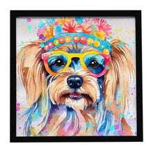 Load image into Gallery viewer, Yorkshire Terrier Hippie Dawg Framed Metal Print