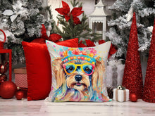 Load image into Gallery viewer, Yorkshire Terrier Hippie Dawg Fabric Decorative Pillow