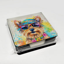 Load image into Gallery viewer, Yorkshire Terrier Hippie Dawg PU Leather Note Paper Holder