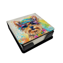 Load image into Gallery viewer, Yorkshire Terrier Hippie Dawg PU Leather Note Paper Holder