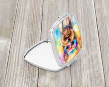 Load image into Gallery viewer, Yorkshire Terrier Hippie Dawg Compact Mirror – Stylish Purse Mirror with Artistic Covers