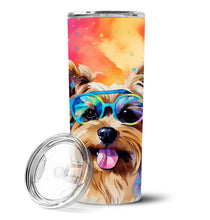 Load image into Gallery viewer, Yorkshire Terrier Hippie Dawg Stainless Steel Skinny Tumbler