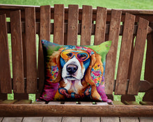 Load image into Gallery viewer, Hippie Dawg Throw Pillow - 14x14 Decorative Pillow – Art for Your Home &amp; Patio
