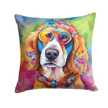 Load image into Gallery viewer, Hippie Dawg Throw Pillow - 14x14 Decorative Pillow – Art for Your Home &amp; Patio