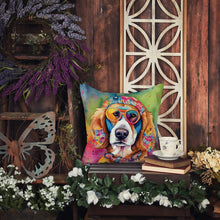 Load image into Gallery viewer, Hippie Dawg Fabric Decorative Pillow