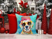 Load image into Gallery viewer, Hippie Dawg Throw Pillow - 14x14 Decorative Pillow – Art for Your Home &amp; Patio