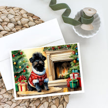 Load image into Gallery viewer, Affenpinscher Cozy Christmas Greeting Cards - Blank Note Cards – 8-Pack of Artist-Designed Cards with Envelopes