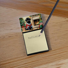 Load image into Gallery viewer, Affenpinscher Cozy Christmas Sticky Note Holder- Refiilable Desk Accessory Note Pad