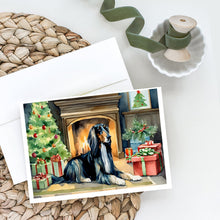 Load image into Gallery viewer, Afghan Hound Cozy Christmas Greeting Cards - Blank Note Cards – 8-Pack of Artist-Designed Cards with Envelopes