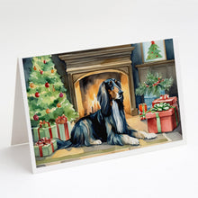 Load image into Gallery viewer, Afghan Hound Cozy Christmas Greeting Cards - Blank Note Cards – 8-Pack of Artist-Designed Cards with Envelopes
