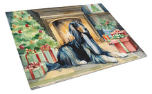 Load image into Gallery viewer, Afghan Hound Cozy Christmas Glass Cutting Boards – Durable, Decorative Kitchen Art Large