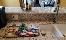 Load image into Gallery viewer, Afghan Hound Cozy Christmas Dish Drying Mat