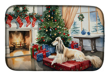 Load image into Gallery viewer, Afghan Hound Cozy Christmas Dish Drying Mat