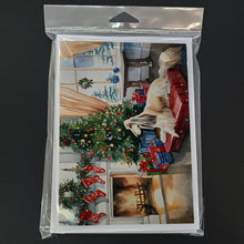 Load image into Gallery viewer, Afghan Hound Cozy Christmas Greeting Cards - Blank Note Cards – 8-Pack of Artist-Designed Cards with Envelopes