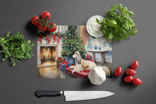 Load image into Gallery viewer, Afghan Hound Cozy Christmas Glass Cutting Boards – Durable, Decorative Kitchen Art Large