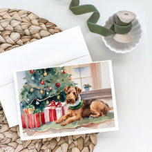 Load image into Gallery viewer, Airedale Terrier Cozy Christmas Greeting Cards - Blank Note Cards – 8-Pack of Artist-Designed Cards with Envelopes