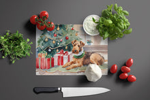 Load image into Gallery viewer, Airedale Terrier Cozy Christmas Glass Cutting Boards – Durable, Decorative Kitchen Art Large