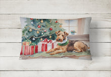 Load image into Gallery viewer, Airedale Terrier Cozy Christmas Throw Pillow