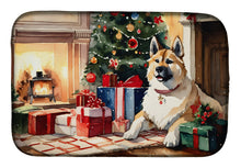 Load image into Gallery viewer, Akita Cozy Christmas Dish Drying Mat
