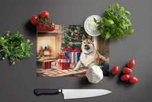 Load image into Gallery viewer, Akita Cozy Christmas Glass Cutting Boards – Durable, Decorative Kitchen Art Large