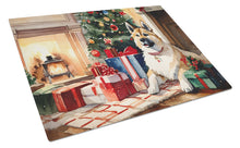 Load image into Gallery viewer, Akita Cozy Christmas Glass Cutting Boards – Durable, Decorative Kitchen Art Large