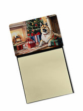 Load image into Gallery viewer, Akita Cozy Christmas Sticky Note Holder- Refiilable Desk Accessory Note Pad