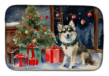 Load image into Gallery viewer, Alaskan Klee Kai Cozy Christmas Dish Drying Mat