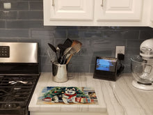 Load image into Gallery viewer, Alaskan Malamute Cozy Christmas Glass Cutting Boards – Durable, Decorative Kitchen Art Large