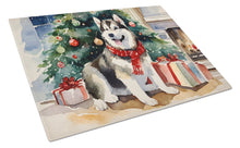 Load image into Gallery viewer, Alaskan Malamute Cozy Christmas Glass Cutting Boards – Durable, Decorative Kitchen Art Large