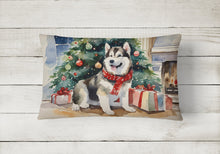 Load image into Gallery viewer, Alaskan Malamute Cozy Christmas Throw Pillow