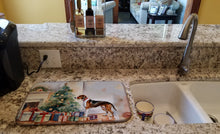 Load image into Gallery viewer, American English Coonhound Cozy Christmas Dish Drying Mat