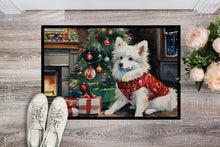 Load image into Gallery viewer, American Eskimo Cozy Christmas Doormat - Large 24x36 – Indoor/Outdoor Floor Mat with Artistic Flair