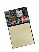 Load image into Gallery viewer, American Eskimo Cozy Christmas Sticky Note Holder- Refiilable Desk Accessory Note Pad