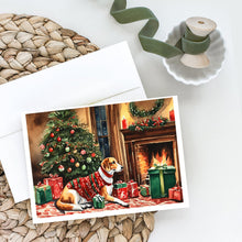 Load image into Gallery viewer, American Foxhound Cozy Christmas Greeting Cards - Blank Note Cards – 8-Pack of Artist-Designed Cards with Envelopes