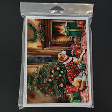 Load image into Gallery viewer, American Foxhound Cozy Christmas Greeting Cards - Blank Note Cards – 8-Pack of Artist-Designed Cards with Envelopes